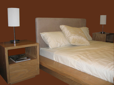 american oak platform bed